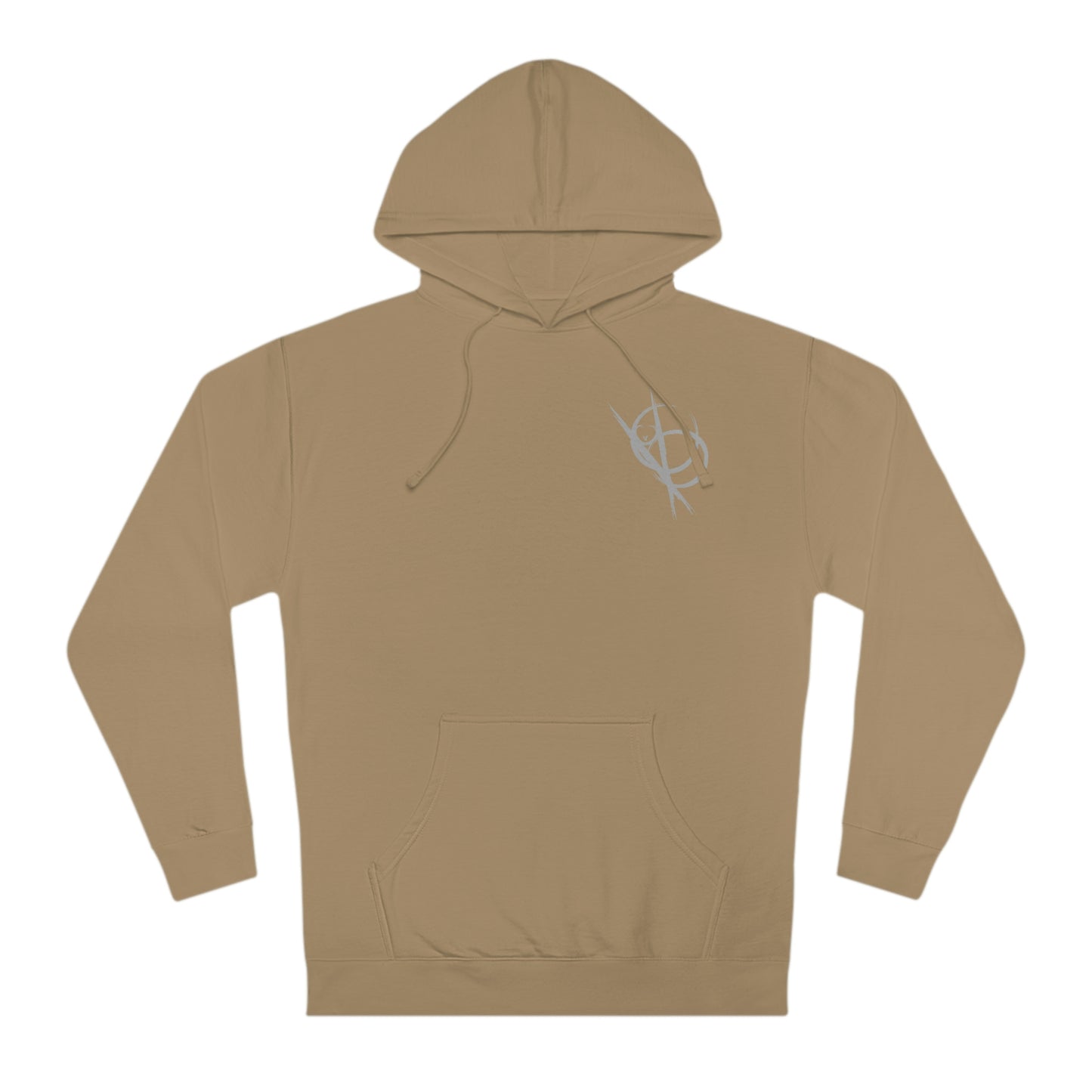 Tyto Alba light grey ink blot logo hoodie