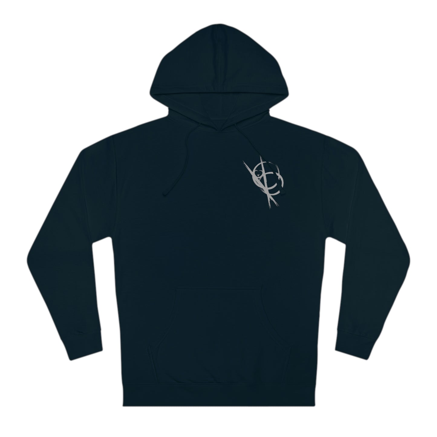 Tyto Alba light grey ink blot logo hoodie